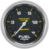 2-5/8 in. FUEL PRESSURE 0-15 PSI MARINE CARBON FIBER - greatparts