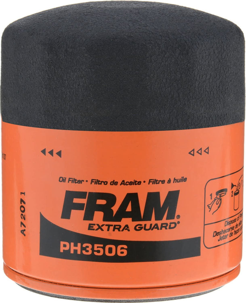 FRAM Extra Guard PH3506, 10K Mile Change Interval Spin-On Oil Filter (Pack of 2)