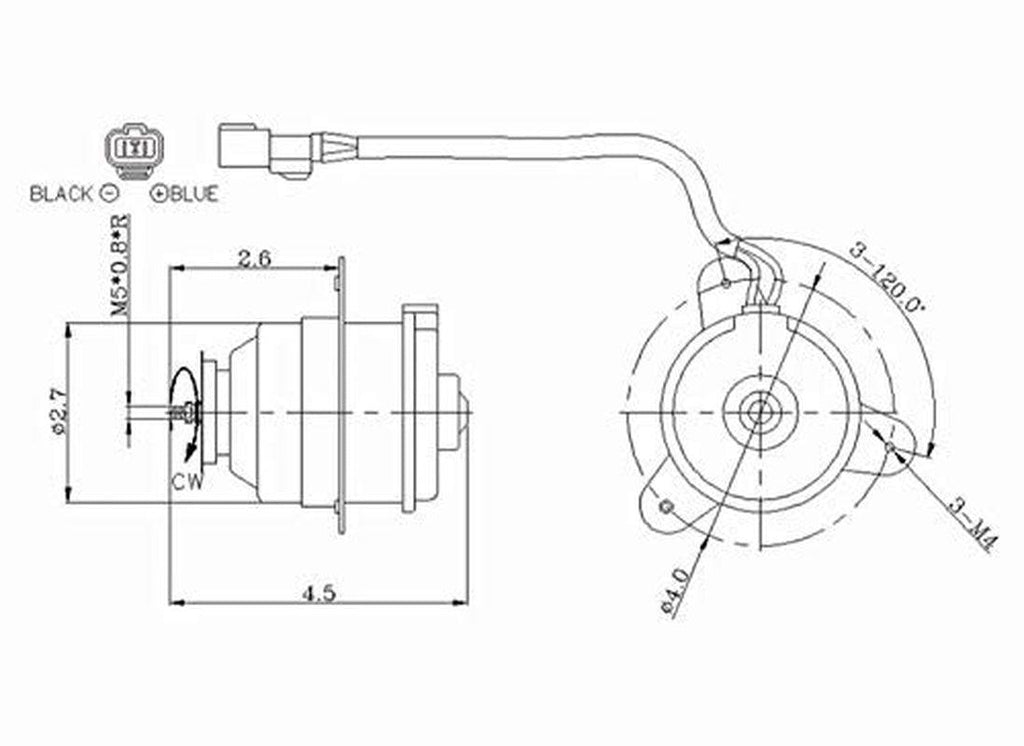 TYC 630170 Engine Cooling Fan Motor