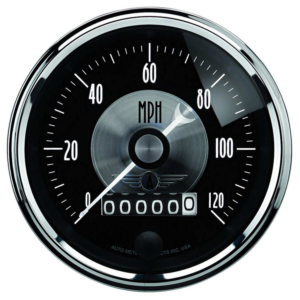 3-3/8 in. SPEEDOMETER 0-120 MPH PRESTIGE BLACK DIAMOND - greatparts