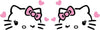 Hello Kitty with Hearts Rearview Mirror Sticker Vinyl Decal for Bumper & Car Window Sticker for Cars, Laptops, Macbook Trucks and More - Colour - Black N Pink - Size - 4.4" X 2.6"