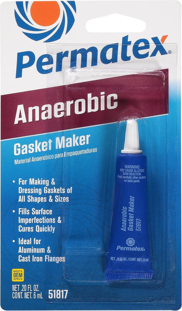 Permatex 51817 6Ml Anaerobic Red Gasket Maker Tube Anaerobic with 1.13 Specific Gravity