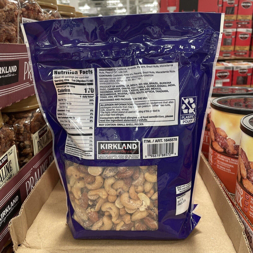 2 Packs Kirkland Signature Extra Fancy Mixed Nuts, Salted, 2.5 Pounds