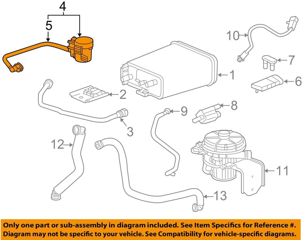 Genuine 20907779 Evaporator Emission Control Hose, Regular