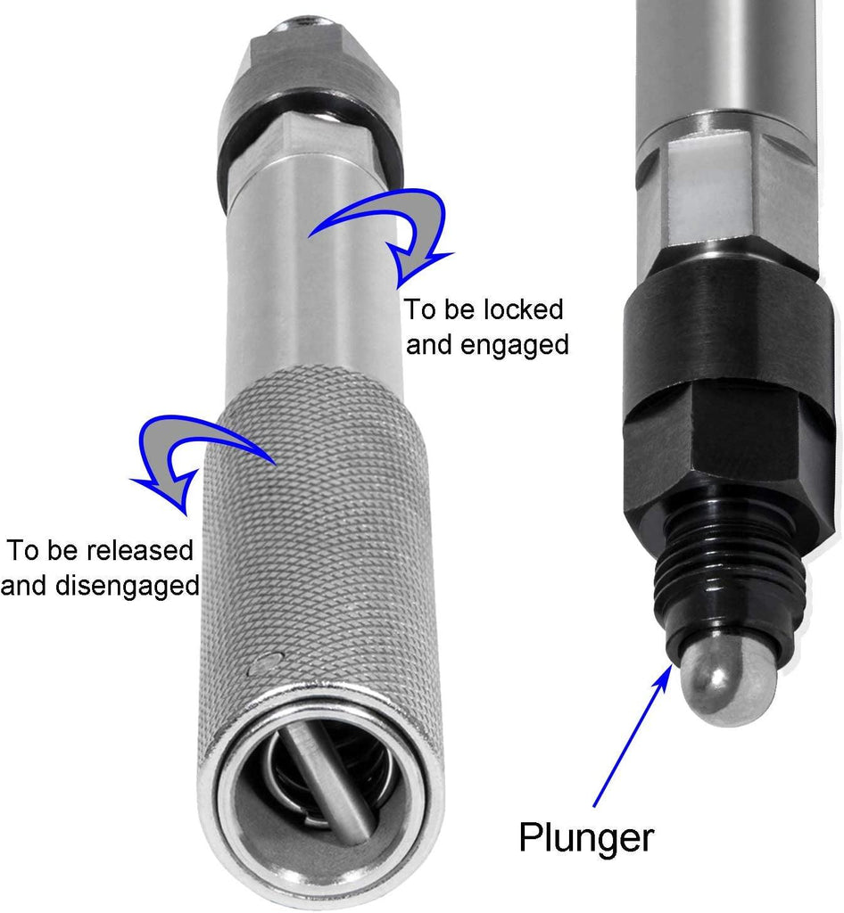 J-42083 Automatic Timing Pin+9U-7227 Injector Height Adjustment Gauge Tool+Engine Barring Socket for Caterpillar CAT 3406E C-15 C-16 (3 Tools)