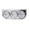 GAUGE CONSOLE OILP/WTMP/VOLT 2-1/16 in. 100 PSI/280 Fahrenheit/16V WHT DIAL CHROME BZL AG - greatparts