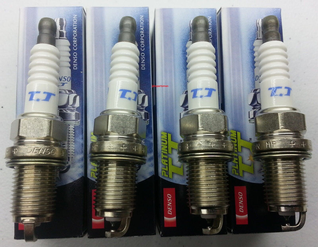 4Pc Set DENSO Platinum Titanium TT Spark Plug Pre-Gapped More Spark/Power PK16TT