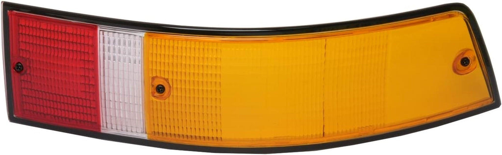 91163195000 Tail Light Lens, RH Amber/Red W/Black Trim, Euro Version