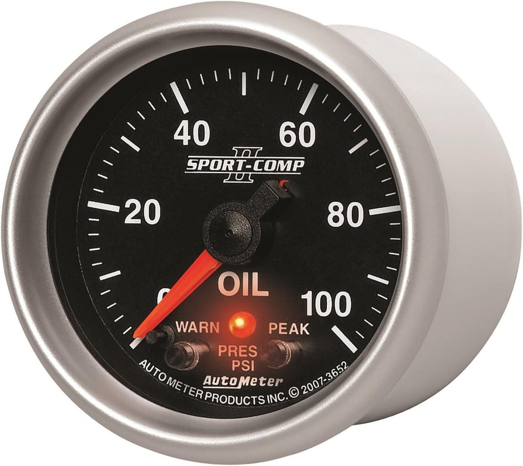 3652 2-1/16" 0-100 PSI Full Sweep Electric Oil Pressure Gauge