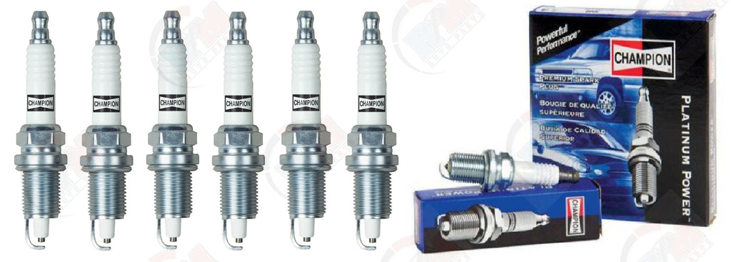 CHAMPION PLATINUM POWER Spark Plug Set of 6 for 08-10 Dodge Grand Caravan 4.0L