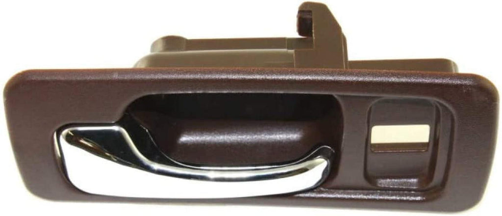 for Honda Accord Interior Door Handle Front, Driver Side Brown Bezel with Chrome Lever (1990-1993) | with Door Lock Hole| Trim:All Submodels