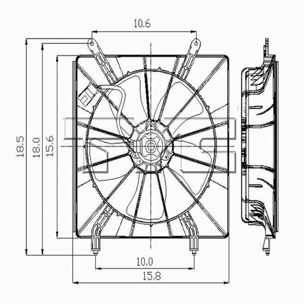 600530 Engine Cooling Fan Assembly Fits 2006 Honda CR-V