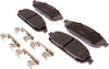 Silver 14D1080CHF1 Ceramic Front Disc Brake Pad Set with Clips