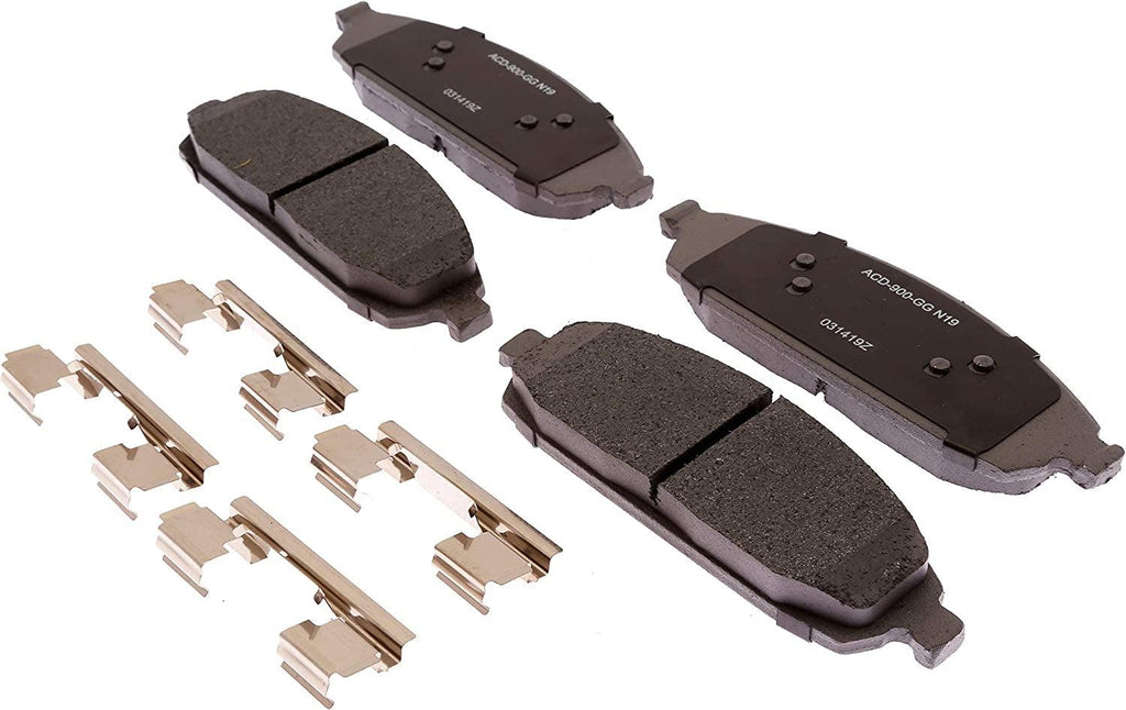 Silver 14D1080CHF1 Ceramic Front Disc Brake Pad Set with Clips