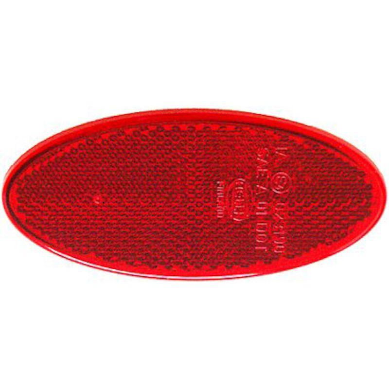 3160 Red Oval Reflex Reflector with Adhesive - greatparts