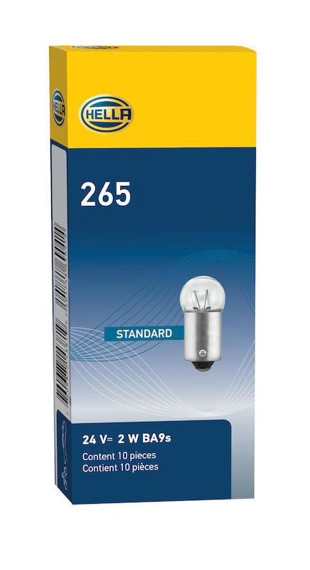 HELLA 265 Standard Series Incandescent Miniature Light Bulb - greatparts