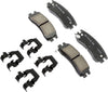 Gold 17D714CHF1 Ceramic Rear Disc Brake Pad Kit with Clips