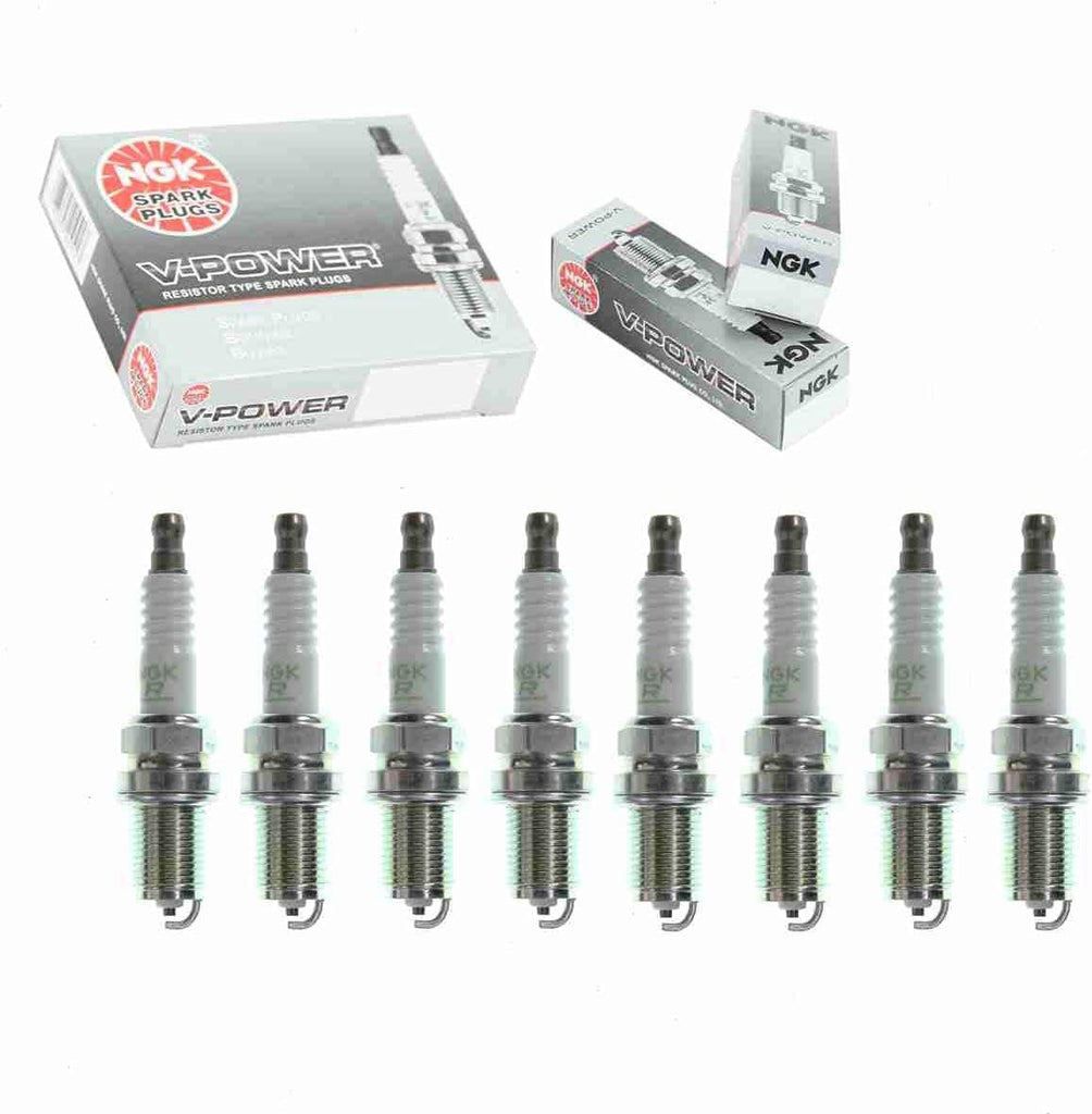 8 Pc NGK V-Power Spark Plugs Compatible with BMW 545I 4.4L V8 2004-2005