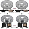 K6700 Front and Rear Z23 Carbon Fiber Brake Pads with Drilled & Slotted Brake Rotors Kit