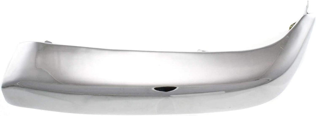 Front, Driver Side Bumper End Compatible with 1998-2000 Toyota Tacoma Chrome