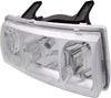 Headlight Set Compatible with 2005 Saturn Vue Left Driver and Right Passenger Side Halogen with Bulb(S)