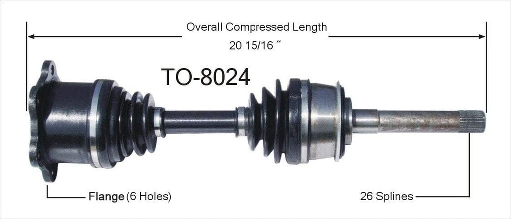 TO-8024 CV Axle Shaft