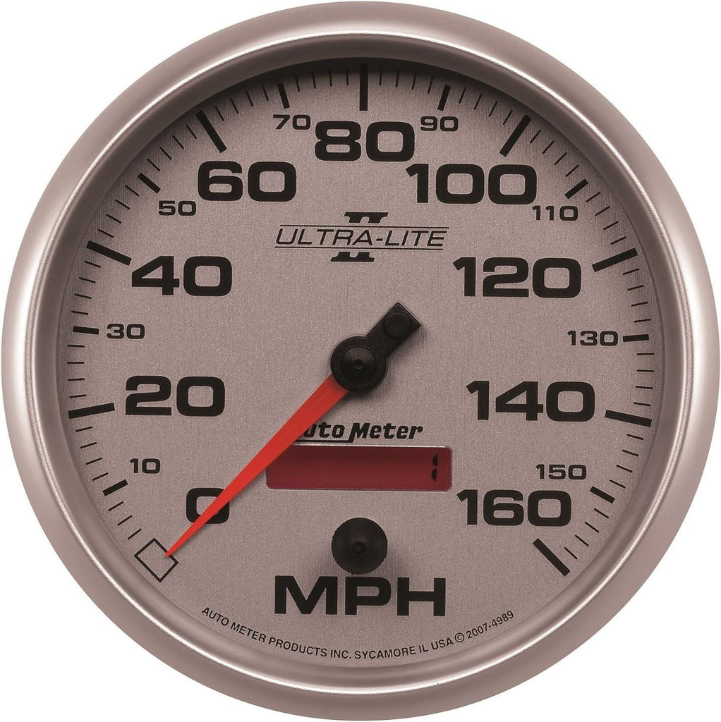 4989 Ultra-Lite II 5" 160 Mph In-Dash Electric Programmable Speedometer