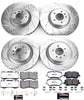 K7101-36 Front and Rear Z36 Truck & Tow Brake Kit, Carbon Fiber Ceramic Brake Pads and Drilled/Slotted Brake Rotors