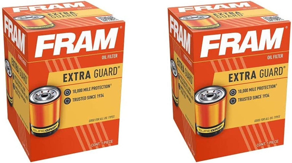 FRAM Extra Guard PH5, 10K Mile Change Interval Spin-On Oil Filter (Pack of 2)