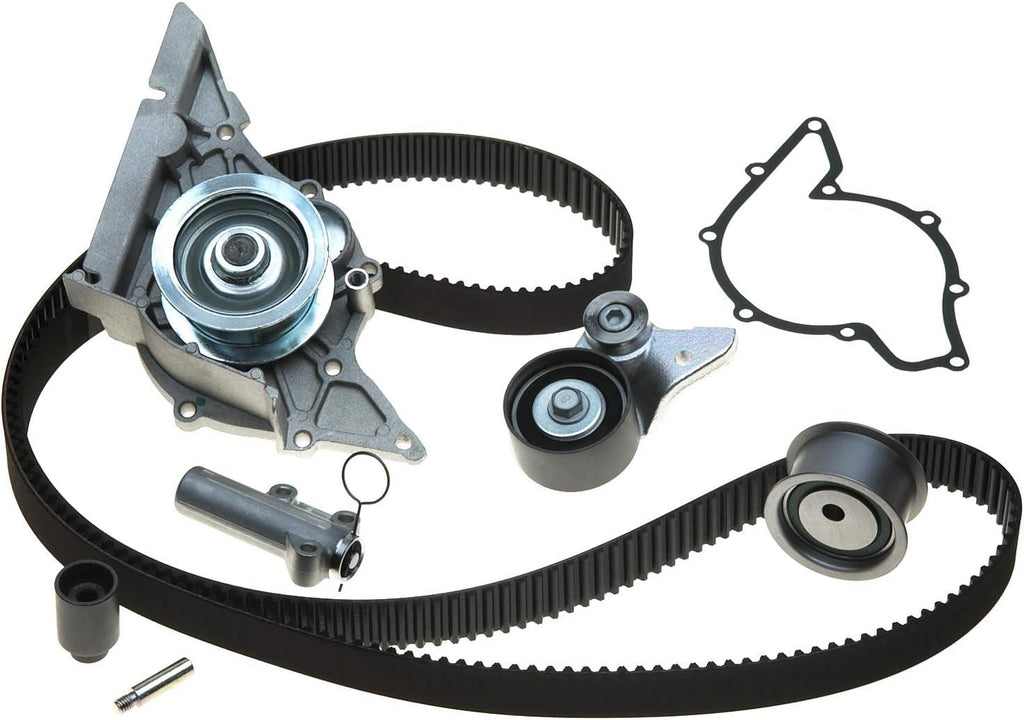 Professional TCKWP297A Timing Belt Kit with Water Pump, 2 Tensioners, and 2 Idler Pulleys