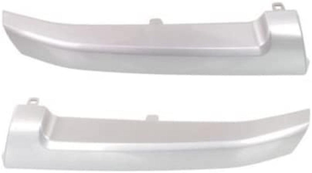 Evan-Fischer Grille Trim Molding Compatible with 2012-2014 Subaru Impreza Right and Left Side Set of 2 Plastic Painted Silver