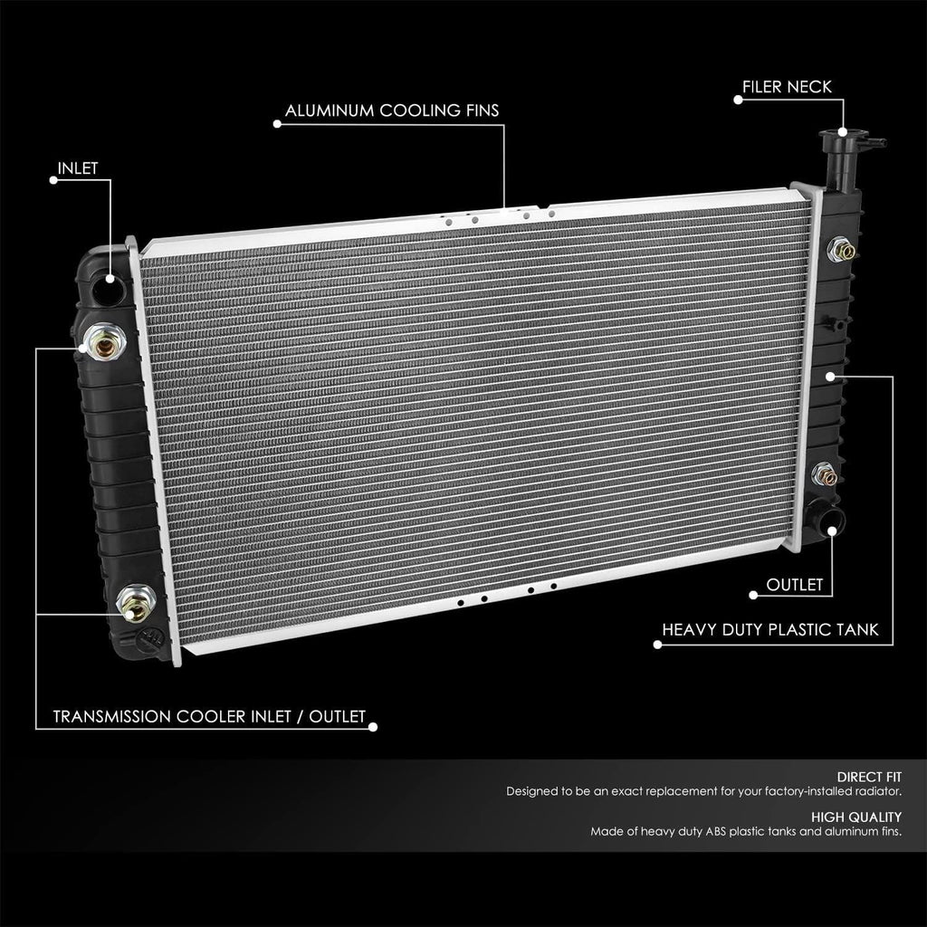 ‎ OEM-RA-2042 OE Style Aluminum Cooling Radiator Compatible with 96-02 Chevy Express 1500 2500 3500 4.3L 5.0L 5.7L