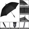 62/68/72 Inch Automatic Open Golf Umbrella, Extra Large Oversize Double Canopy Vented Windproof Waterproof Stick Umbrellas for Rain