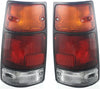 Tail Light Assembly Compatible with 1991-1997 Isuzu Rodeo Black Trim Set of 2 Passenger and Driver Side