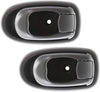 Interior Door Handle Set Compatible with 1996-2000 Hyundai Elantra Front and Rear, Driver Side Gray