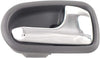 Front and Rear Interior Door Handle Set of 4 Compatible with 1993-1997 Mazda 626 and 1995-2003 Protege Gray Bezel with Chrome Lever Driver and Passenger Side