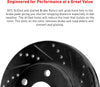 Dynamic Friction Company Rear Brake Rotors-Drilled and Slotted-Black with 5000 Advanced Brake Pads Includes Hardware 8512-07003