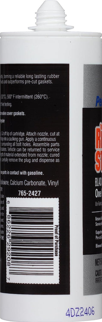 Permatex 29208 the Right Stuff 1 Minute Black Gasket Maker, 5 Oz. - Flexible, Gear Oil-Resistant, Fastest Return to Service Black RTV Silicone Sealant