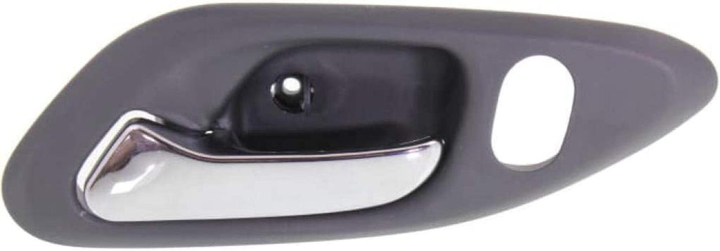 for Honda Accord Interior Door Handle Front, Driver Side Gray Bezel with Chrome Lever (1998-2002) | with Door Lock Button | Trim: LX/EX/SE | HO1352123 | 72165S82A01ZA