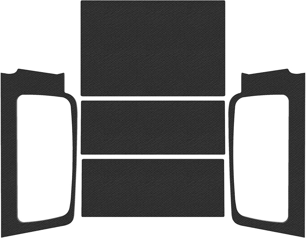 50604 Leather Look Black Sound Deadening Headliner Compatible with 4-Door Jeep Wrangler JL Unlimited (2004-2006)