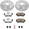 K1306-26 Rear Z26 Carbon Fiber Brake Pads with Drilled & Slotted Brake Rotors Kit