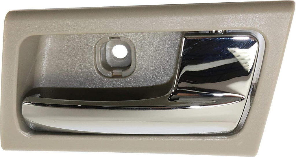 Interior Door Handle SET Compatible with 2003-2011 Ford Crown Victoria, Fits 2003-2011 Mercury Grand Marquis Front and Rear, Driver and Passenger Side Gray Bezel with Chrome Lever