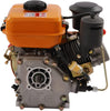 3HP Diesel Engine 196Cc 4 Stroke Engine Diesel Engine Motor Single Cylinder Forced Air Cooling Horizontal Crankshaft Engine Recoil Hand Start 3000RPM, Orange