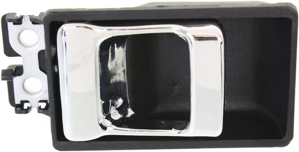 for Nissan D21 1986-1992 Interior Door Handle Driver or Passenger Side | Front | Chrome Lever | Black Housing | Plastic | Replacement for 8067001G00, 8067101G00