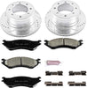 K5490 Rear Z23 Carbon Fiber Brake Pads with Drilled & Slotted Brake Rotors Kit