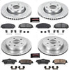 K5527 Front and Rear Z23 Carbon Fiber Brake Pads with Drilled & Slotted Brake Rotors Kit