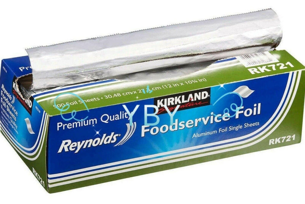 2X Kirkland Reynolds Foodservice Aluminum Foil 12X10.75 Single,Total 1000 Sheets