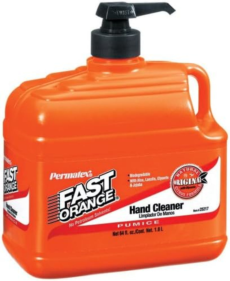 Permatex 25217-6PK Fast Orange Pumice Lotion Hand Cleaner, 1/2 Gallon (Pack of 6)