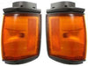 Corner Light Set of 2 Compatible with 1987-1988 Toyota Pickup Plastic Amber Lens with Bulbs Driver and Passenger Side