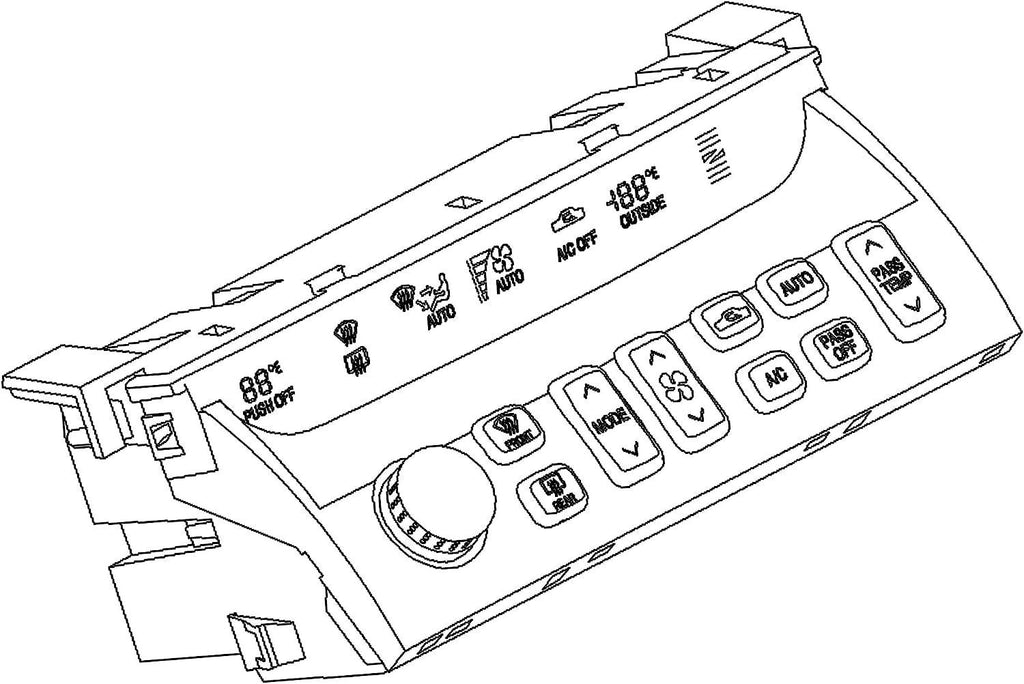 GM Original Equipment 15-73081 Heating and Air Conditioning Control Panel with Rear Window Defogger Switch